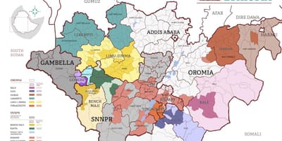 नक्शा इथियोपिया के कॉफी