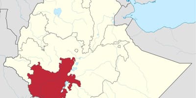 नक्शे के दक्षिणी इथियोपिया