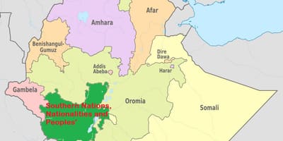 नक्शे के snnpr इथियोपिया