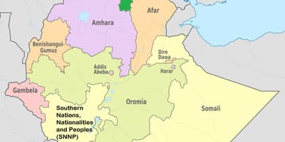 इथियोपिया के tigray नक्शा